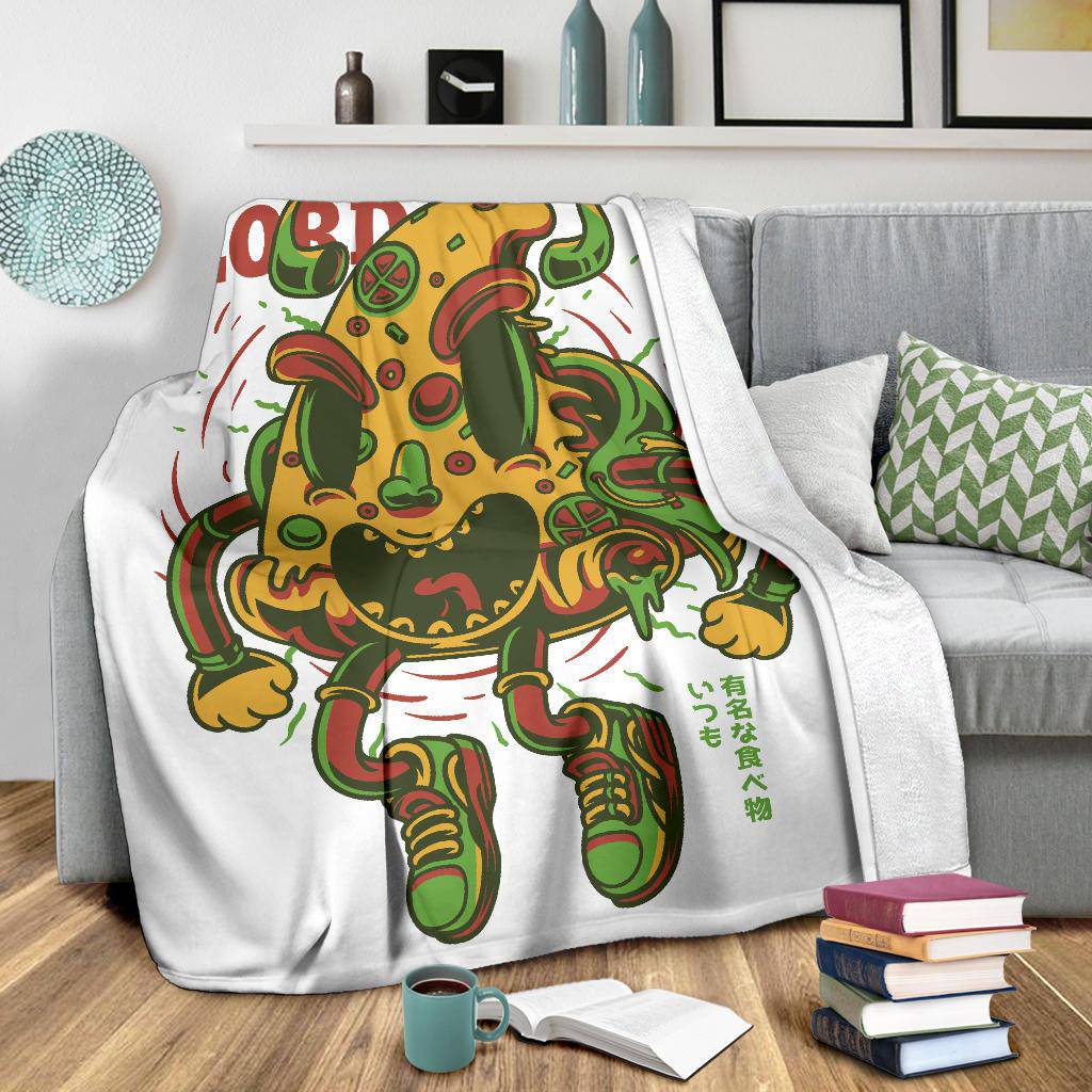 Premium Blanket Pizza Lord Cartoon Awesome Character - Top Content | POD Collection | Free Shipping