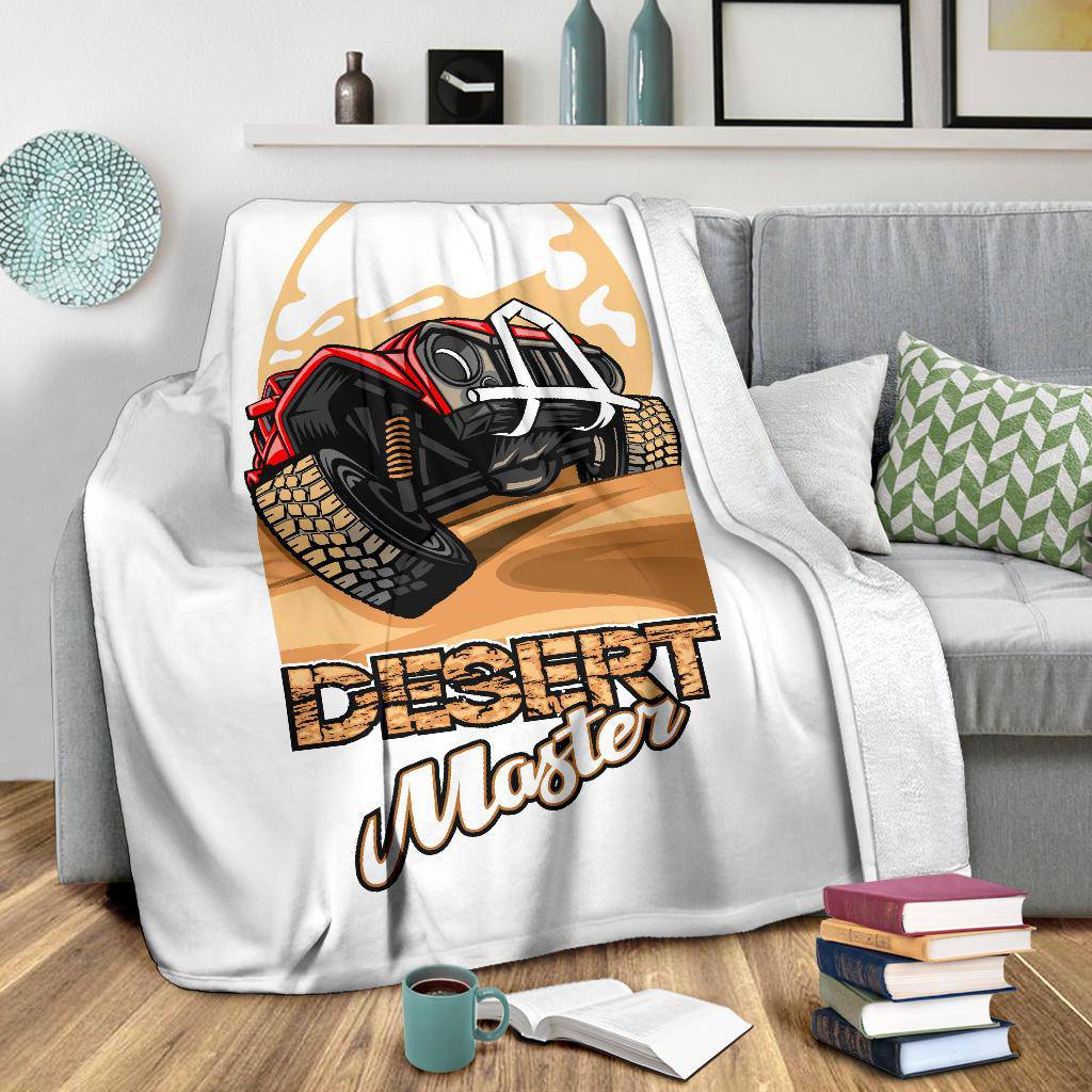 SUV Desert Master Car Cartoon Premium Blanket - Top Content | POD Collection | Free Shipping