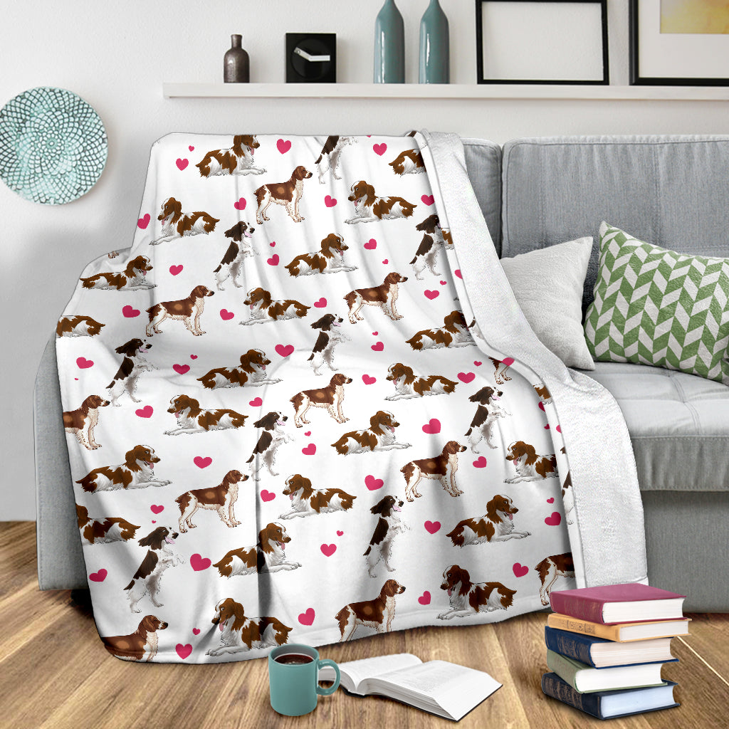 Welsh Springer Spaniel Heart Blanket