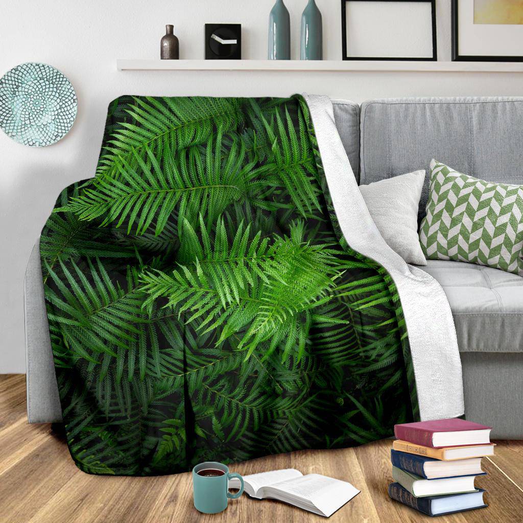 Tropical Jungle Plant Leaves Premium Blanket - Top Content | POD Collection | Free Shipping