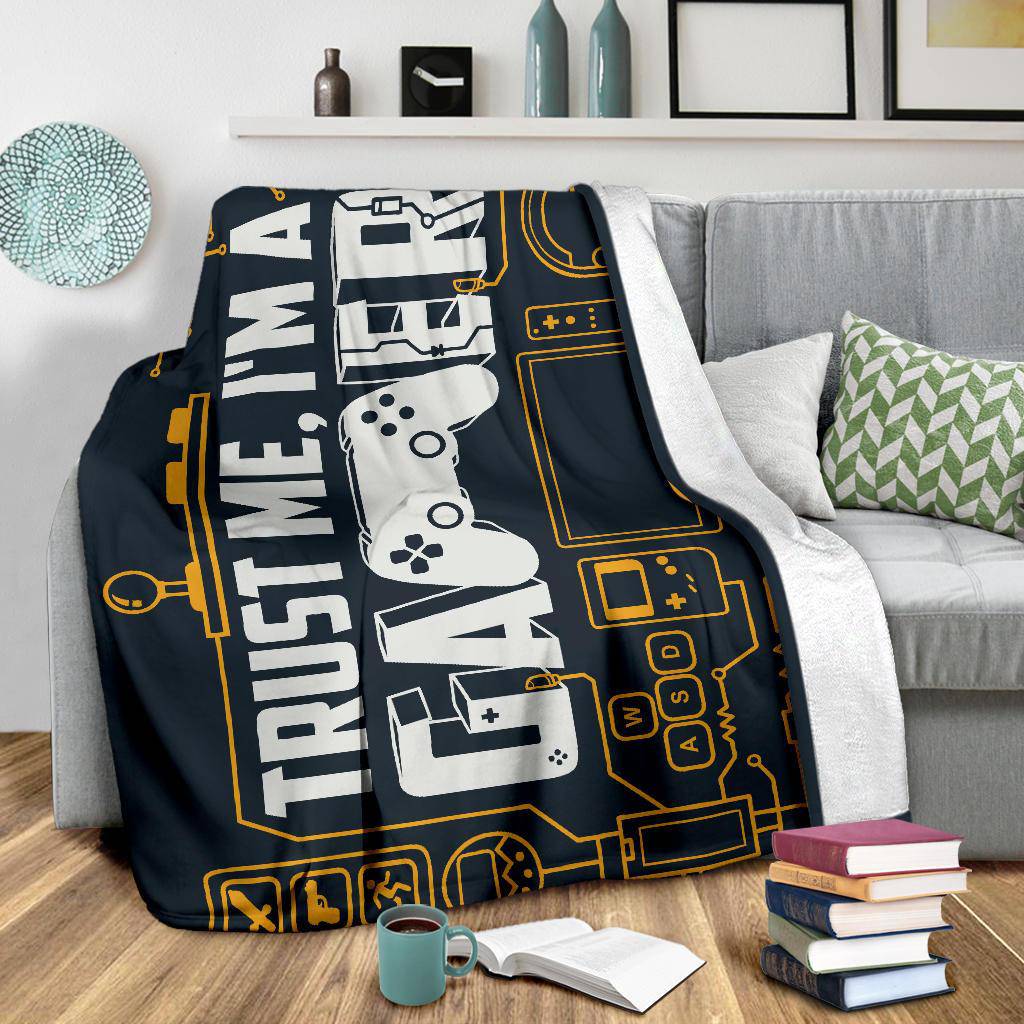 Trust Me I am a Gamer Console Premium Blanket - Top Content | POD Collection | Free Shipping