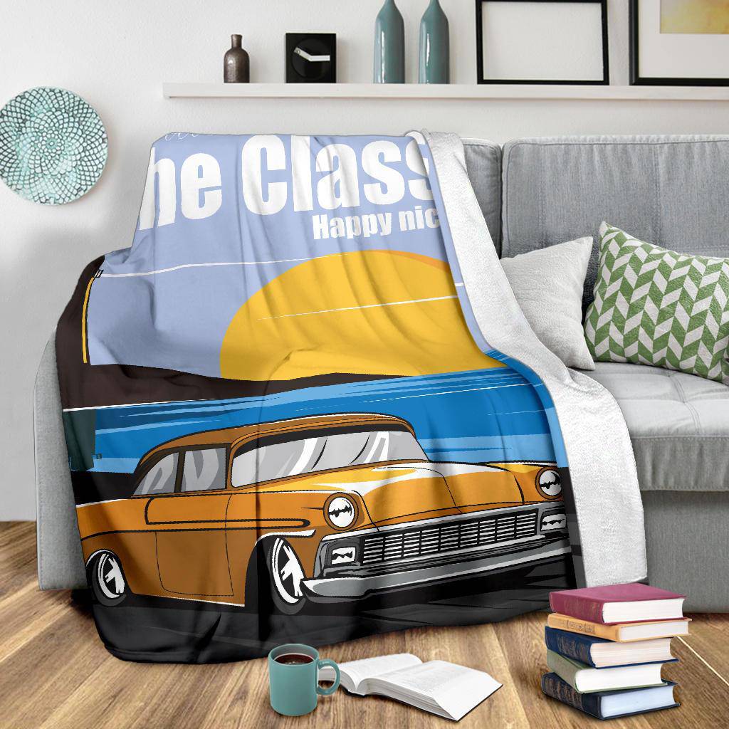 Ride Classic Yellow Car Premium Blanket - Top Content | POD Collection | Free Shipping