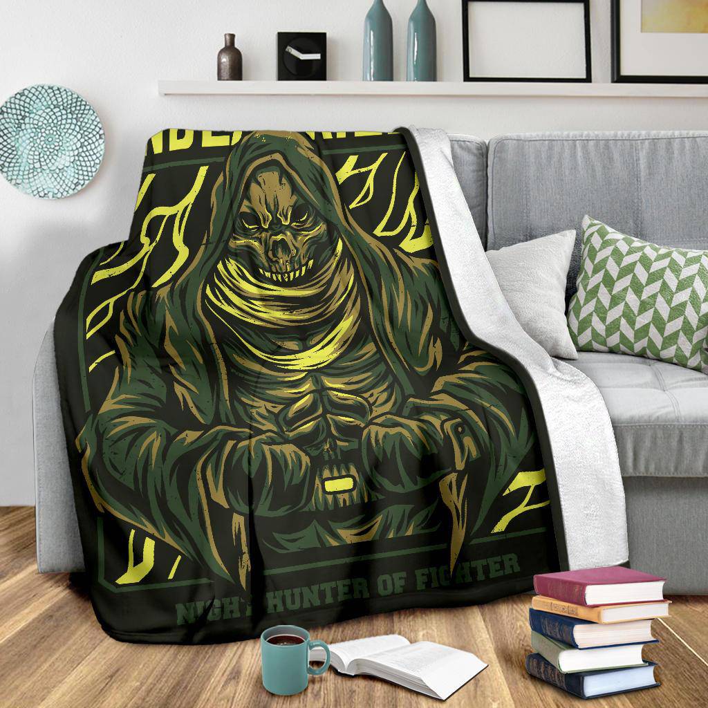 Undead Killer Skull Art Cartoon Premium Blanket - Top Content | POD Collection | Free Shipping