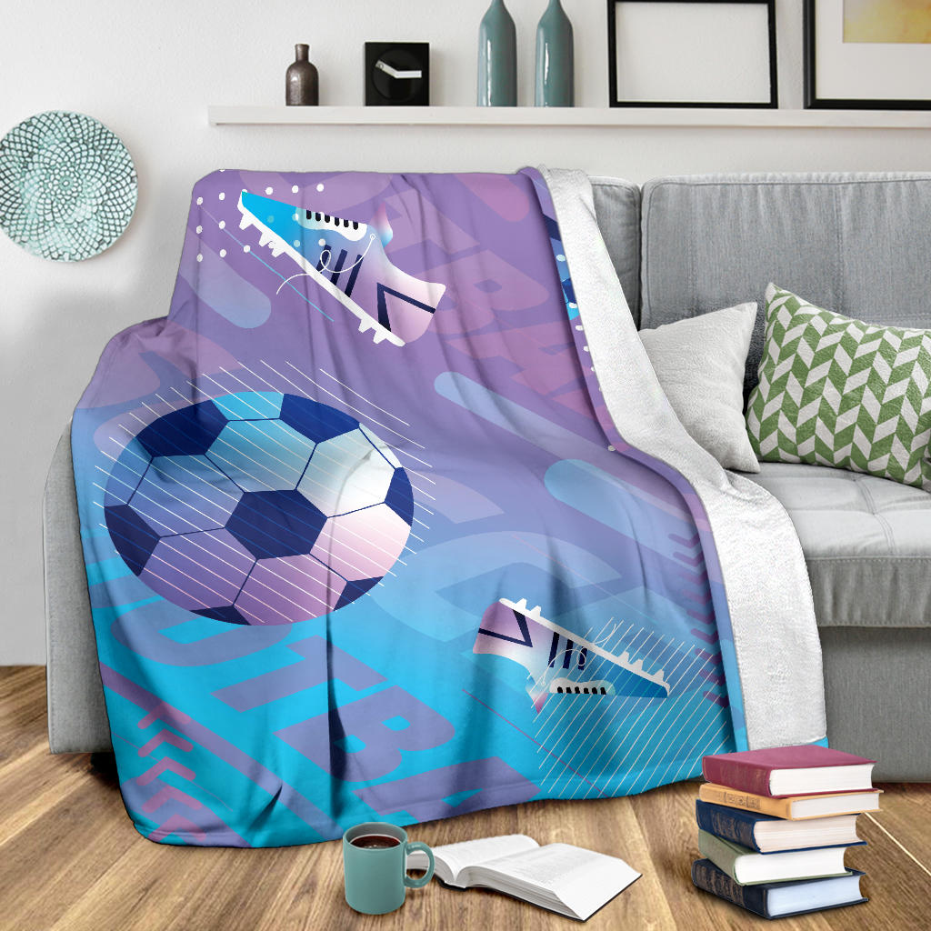 gradient football field purple blue blanket - Top Content | POD Collection | Free Shipping