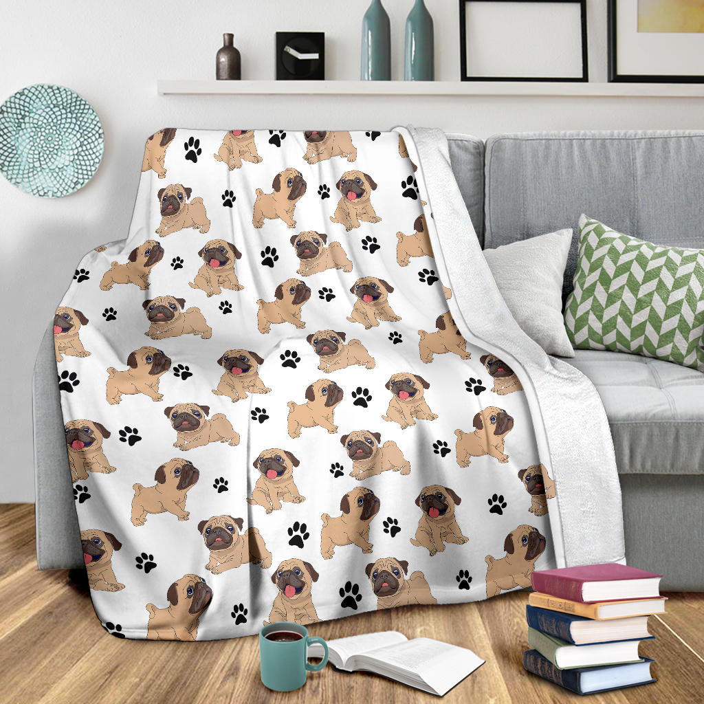 Pug Paw Blanket