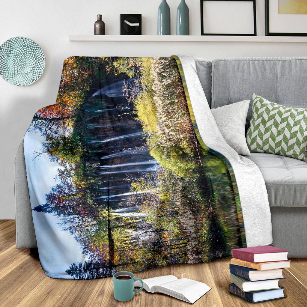 Travel Croatia Piltvice National Park Nature Waterfall Premium Blanket - Top Content | POD Collection | Free Shipping