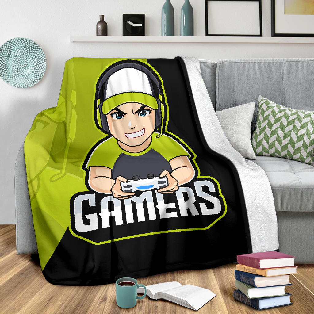 Gamer Male Green Blanket