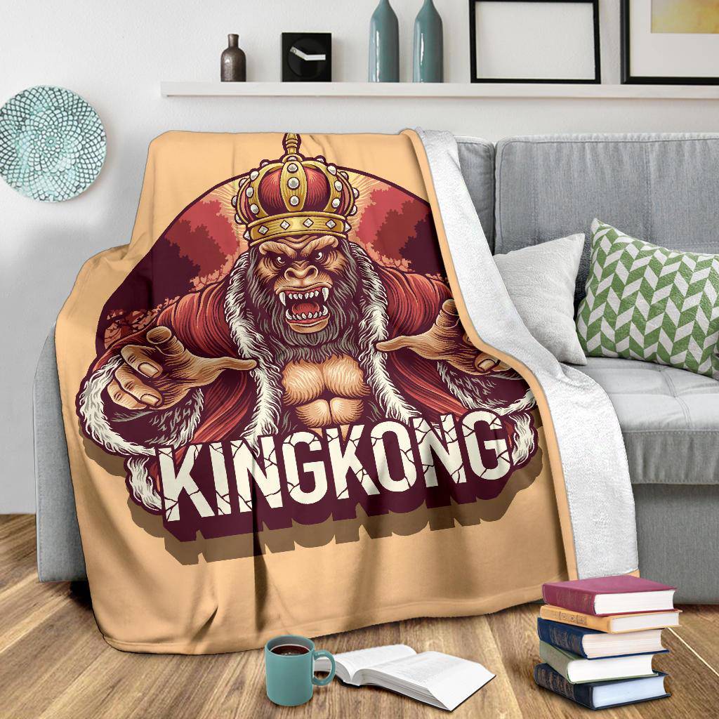 Angry King King Kong Gorilla Premium Blanket - Top Content | POD Collection | Free Shipping