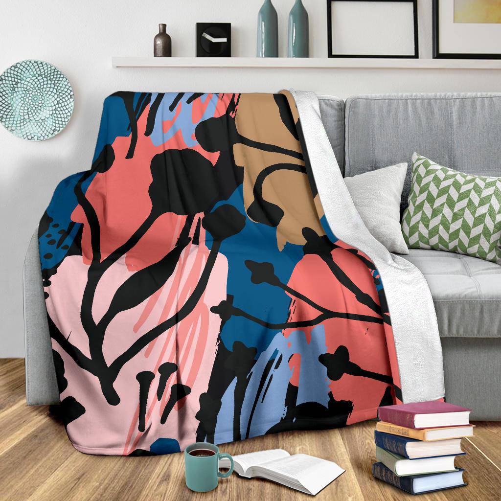 Abstract Art Floral Plants Premium Blanket - Top Content | POD Collection | Free Shipping