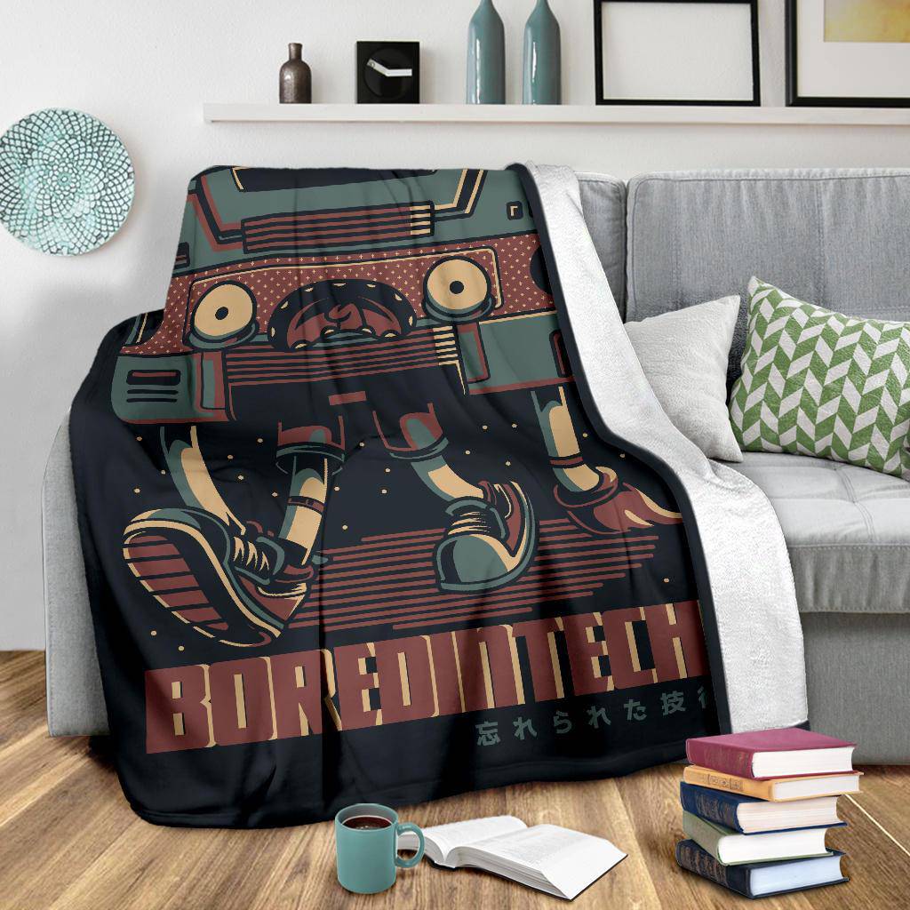 Bored Tech Japanese Art Cartoon Premium Blanket - Top Content | POD Collection | Free Shipping