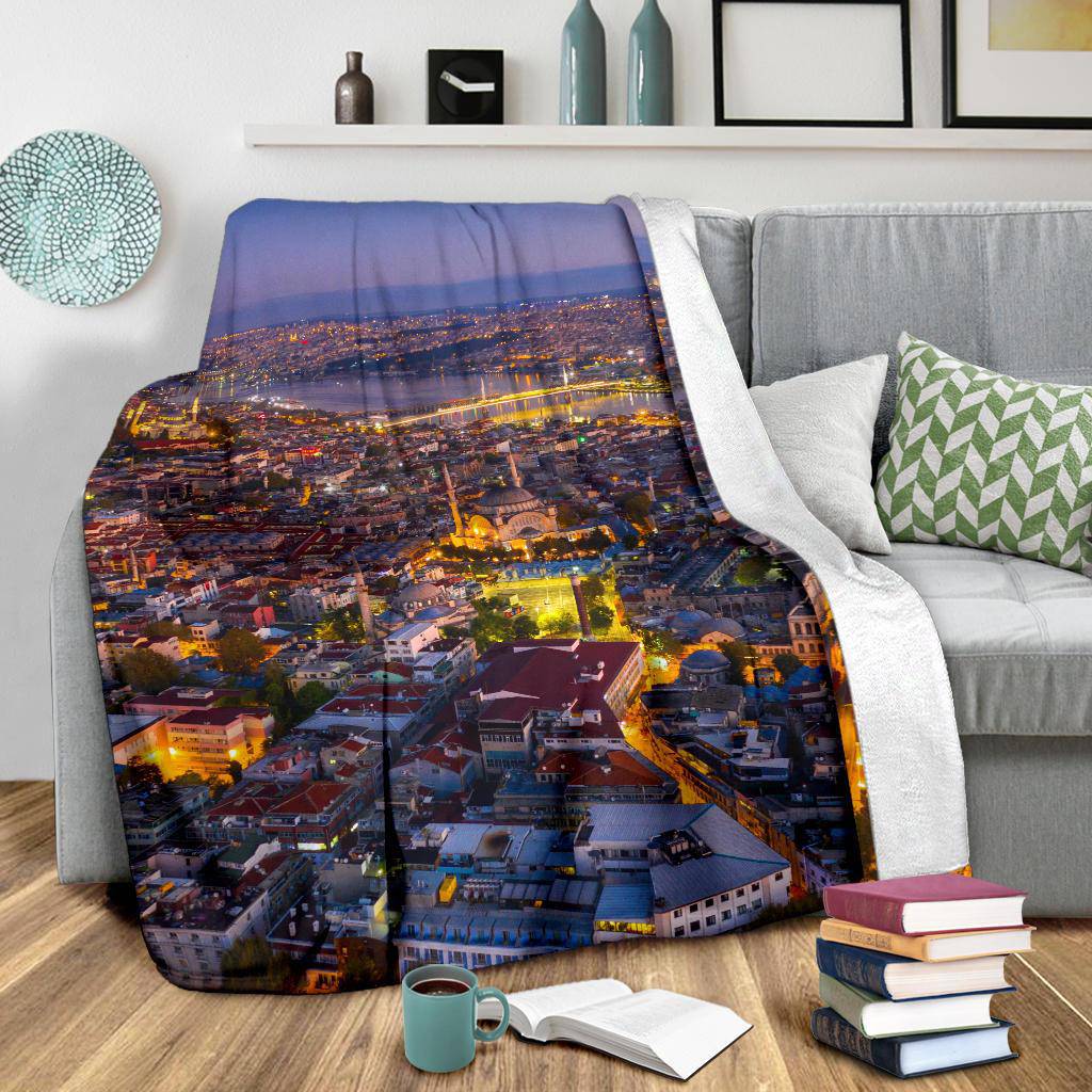 Istanbul City Sunsrise View Travel Premium Blanket - Top Content | POD Collection | Free Shipping