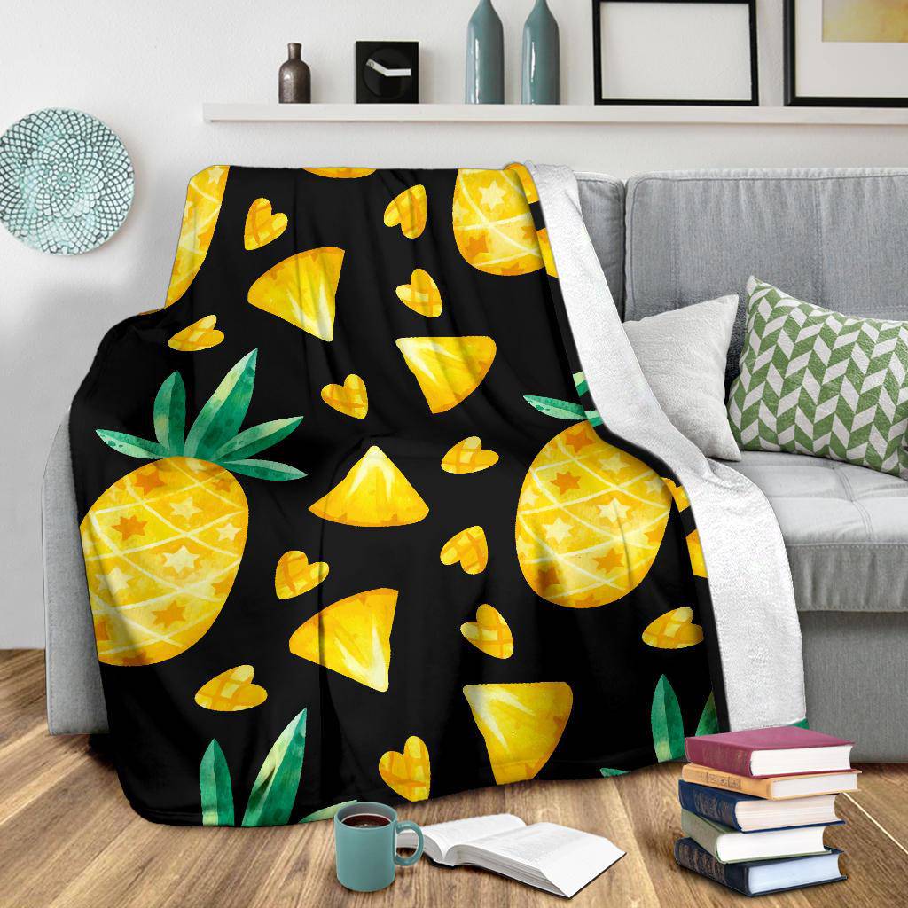 Exotic Fruit Pineapple Heart Premium Blanket - Top Content | POD Collection | Free Shipping