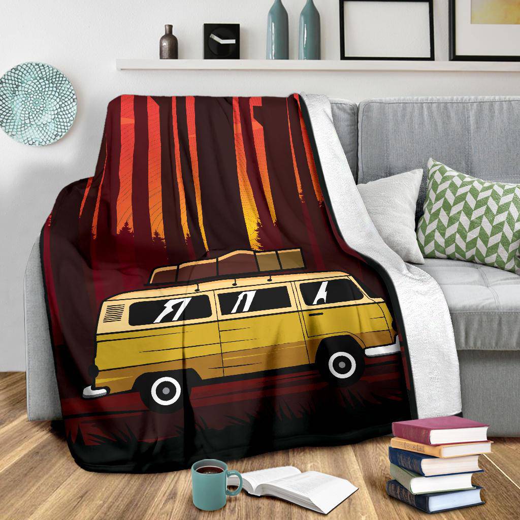 Forest Family Vacation Cartoon Premium Blanket - Top Content | POD Collection | Free Shipping