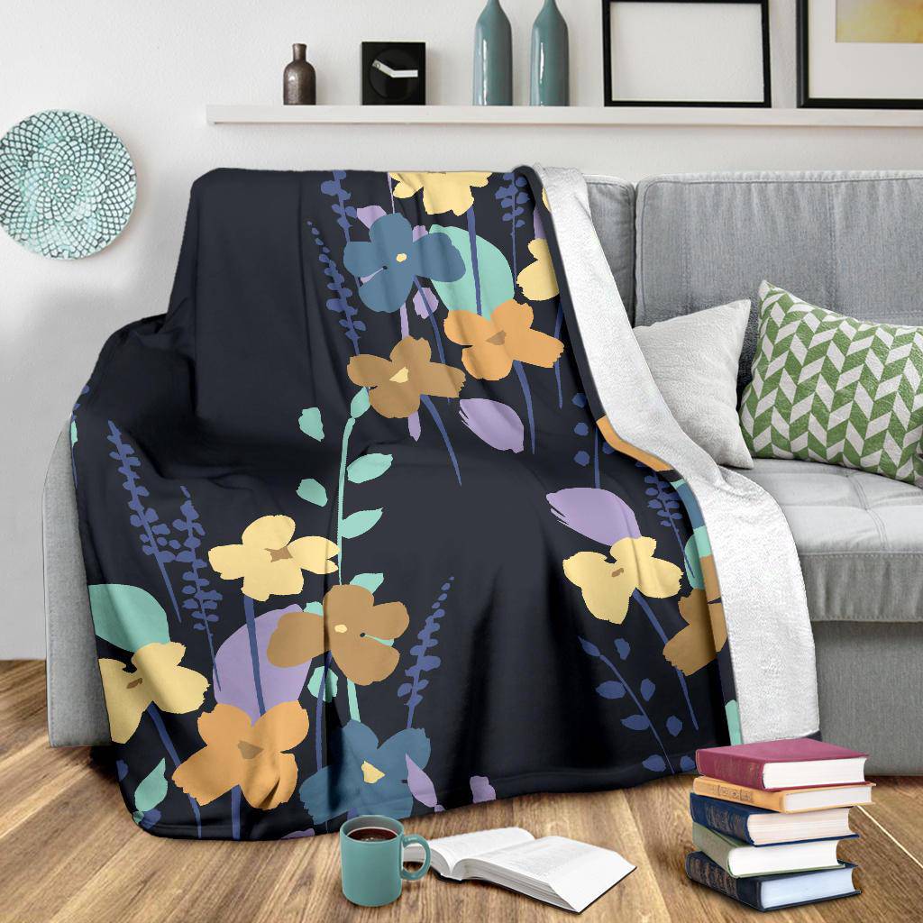 Floral Seamless Pattern Plants Flowers Premium Blanket - Top Content | POD Collection | Free Shipping