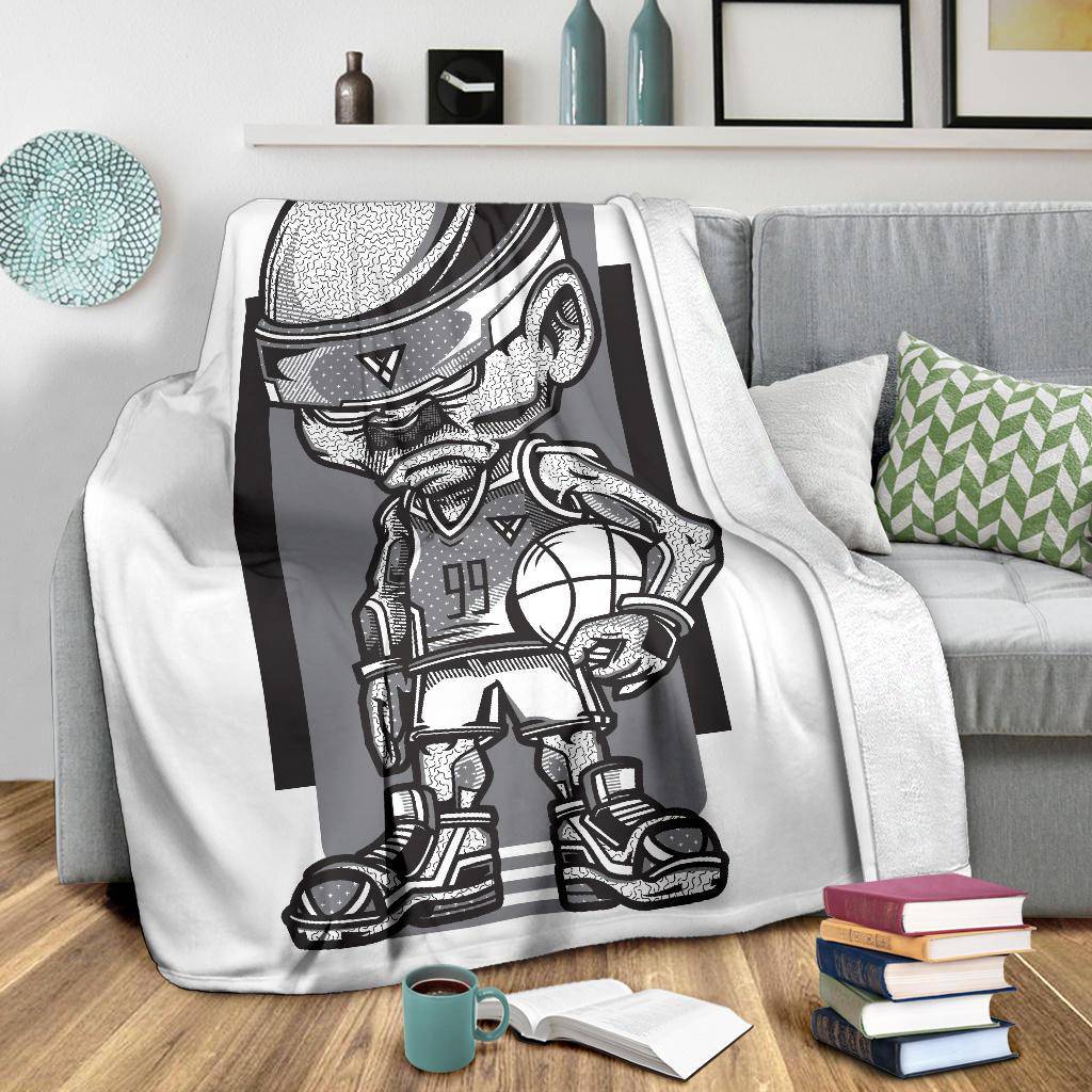 Basketball Game Player Cartoon Premium Blanket - Top Content | POD Collection | Free Shipping