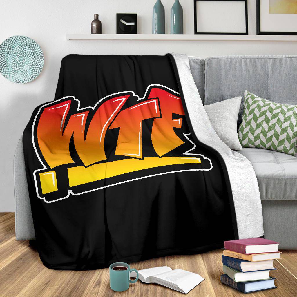 WTF Graffiti Art Premium Blanket - Top Content | POD Collection | Free Shipping