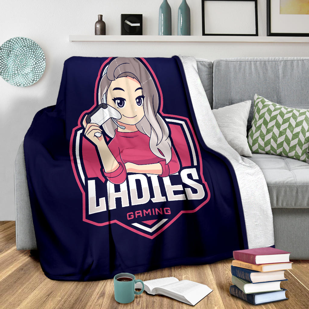 Ladies Gaming Blue Blanket