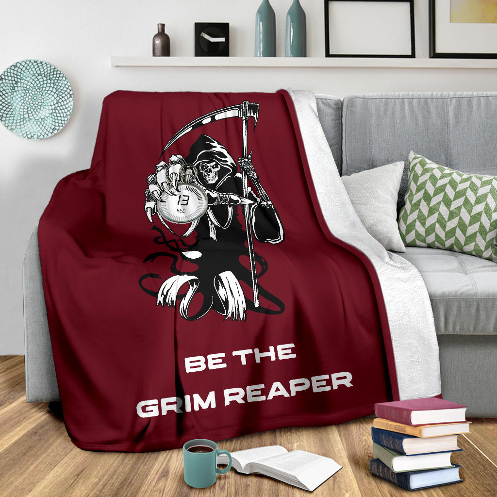 When It's Grim Be The Grim Reaper Skeleton 13 Seconds Blanket