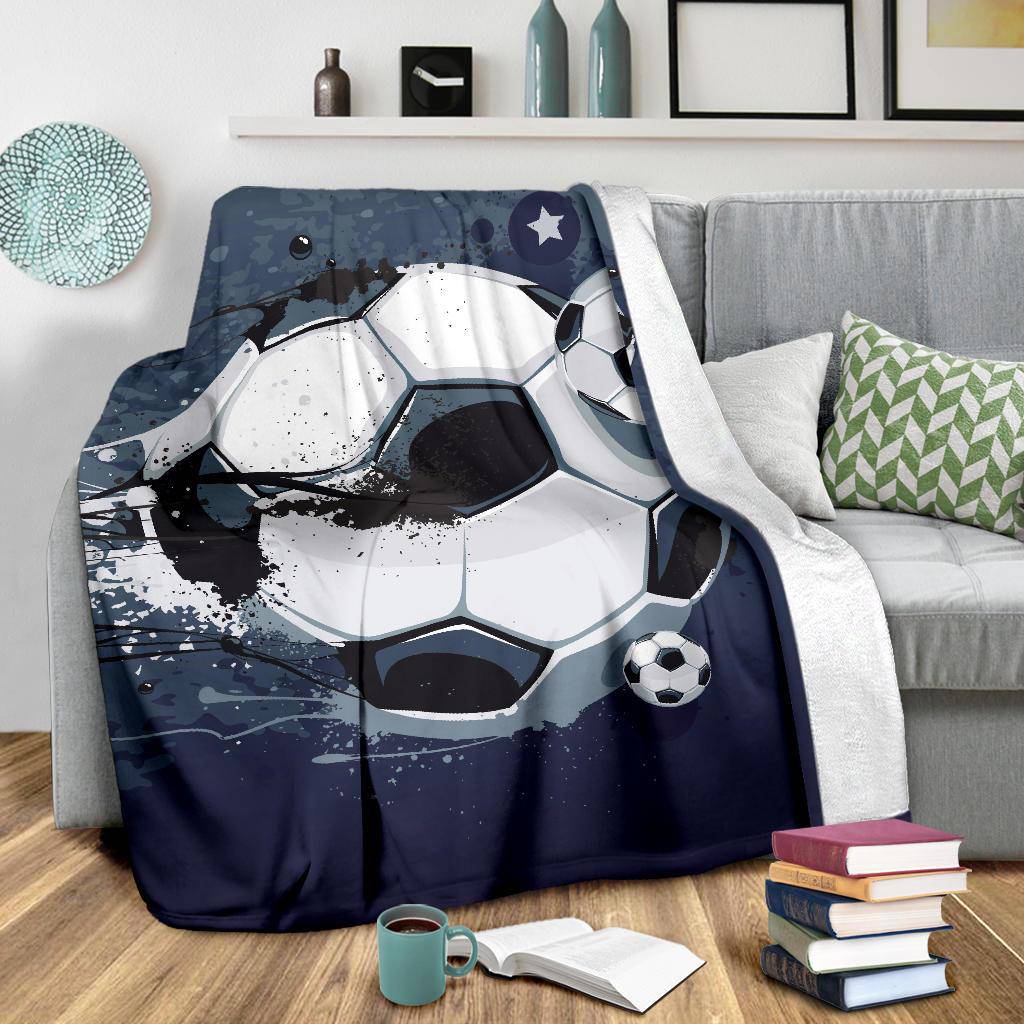 Star Football Ball Graffiti Background Premium Blanket - Top Content | POD Collection | Free Shipping