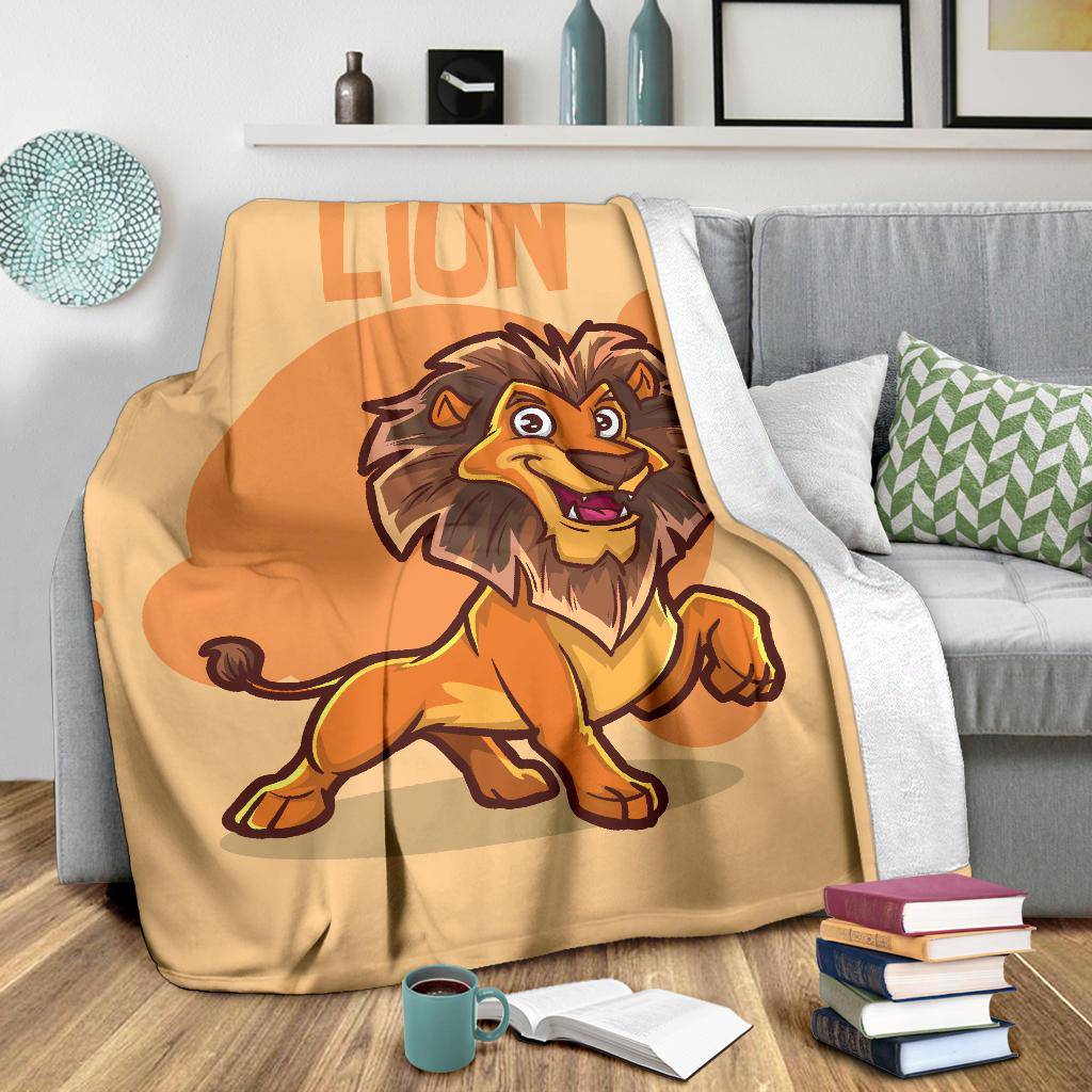 Kids Cartoon Baby Lion Premium Blanket - Top Content | POD Collection | Free Shipping