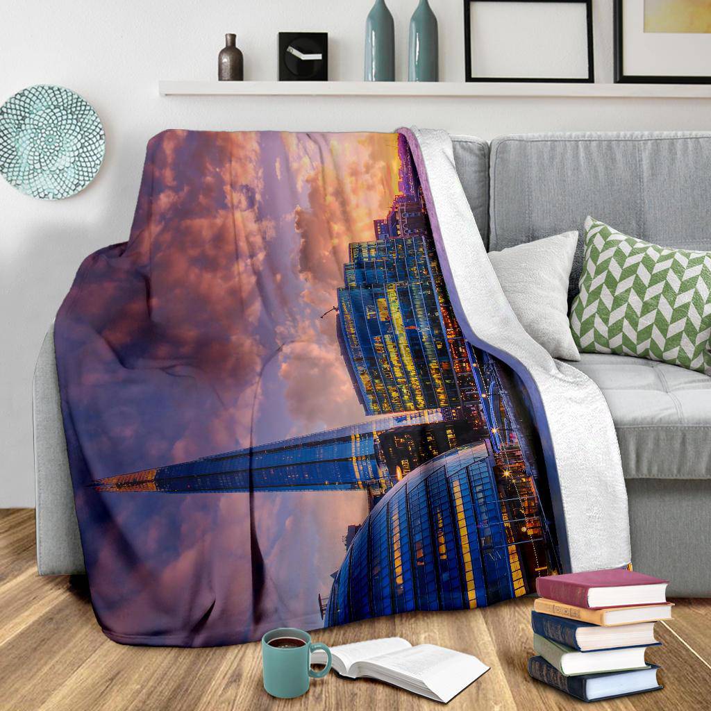 Sunset London City UK Lights Premium Blanket - Top Content | POD Collection | Free Shipping