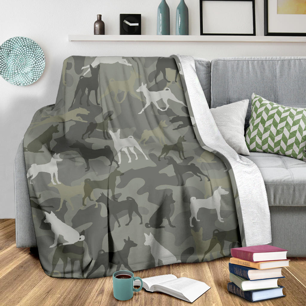 Basenji Camo Blanket