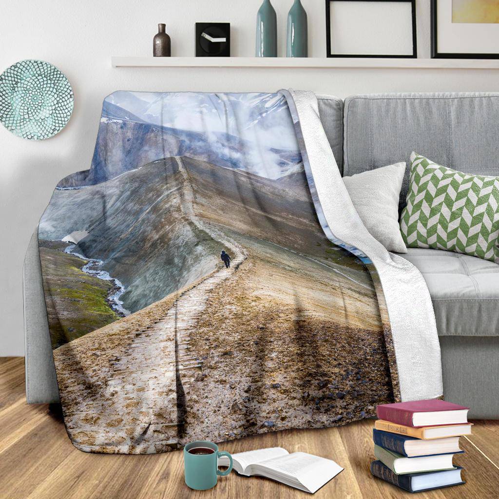 Walking Mountain Road View Premium Blanket - Top Content | POD Collection | Free Shipping