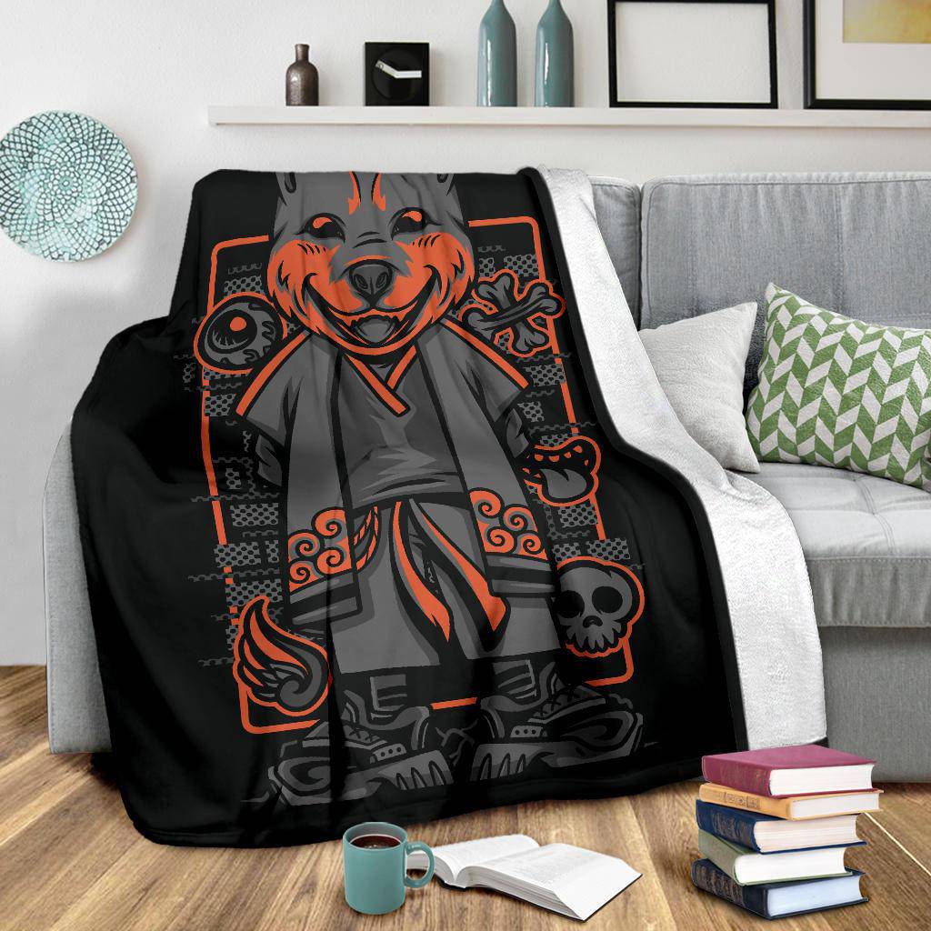 Shiba Inu Neon Art Cartoon Premium Blanket - Top Content | POD Collection | Free Shipping