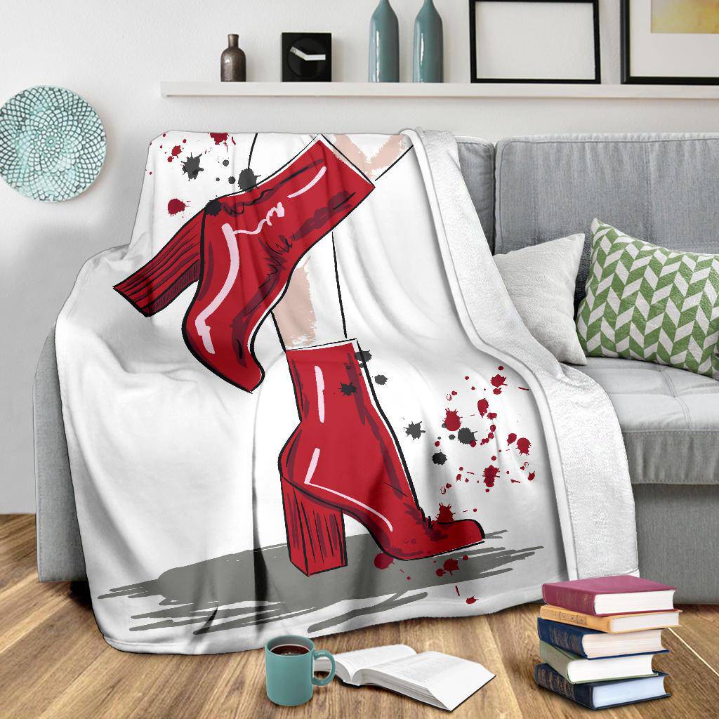 Red High Heal Boots Autumn Sexy Premium Blanket - Top Content | POD Collection | Free Shipping