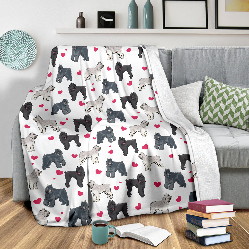 Bouvier Des Flandres Heart Blanket