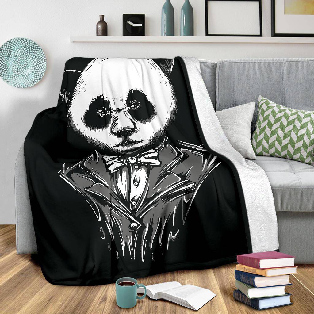 White Black Panda Cartoon Premium Blanket - Top Content | POD Collection | Free Shipping