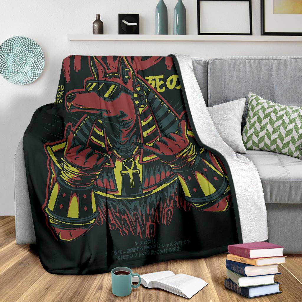 Anubiz God Of Death Japanese Art Premium Blanket - Top Content | POD Collection | Free Shipping