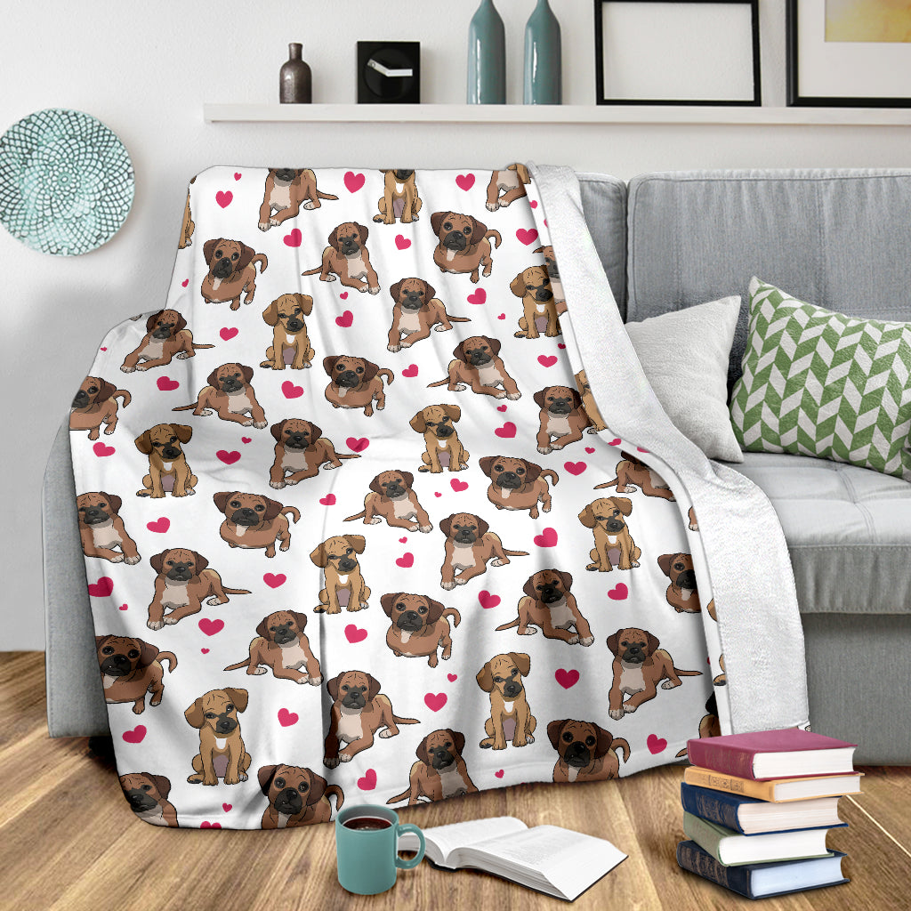 Puggle Heart Blanket