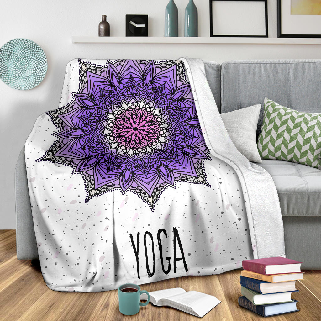 yoga mandala purple blanket - Top Content | POD Collection | Free Shipping