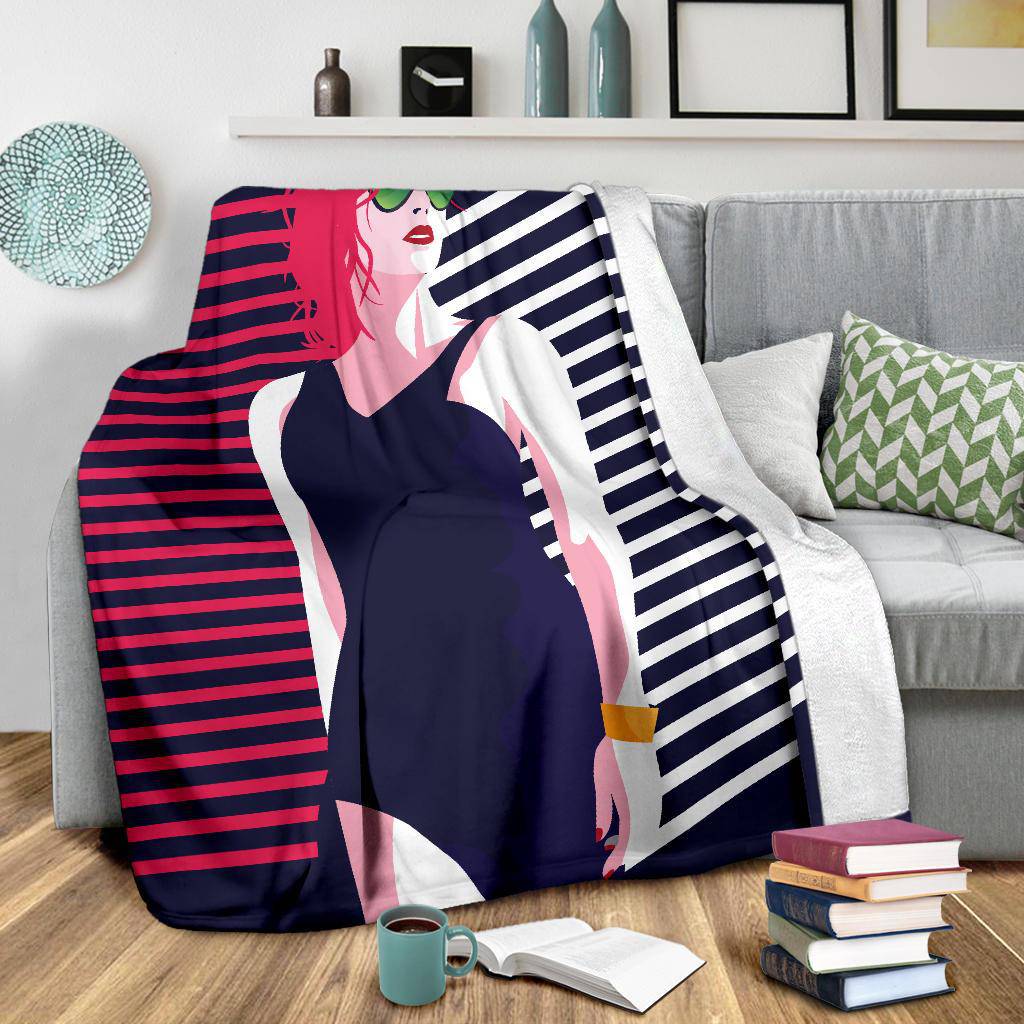 Stylish Beautiful Women Premium Blanket - Top Content | POD Collection | Free Shipping