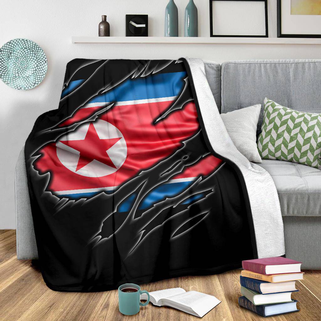 North Korea Flag Premium Blanket - Top Content | POD Collection | Free Shipping