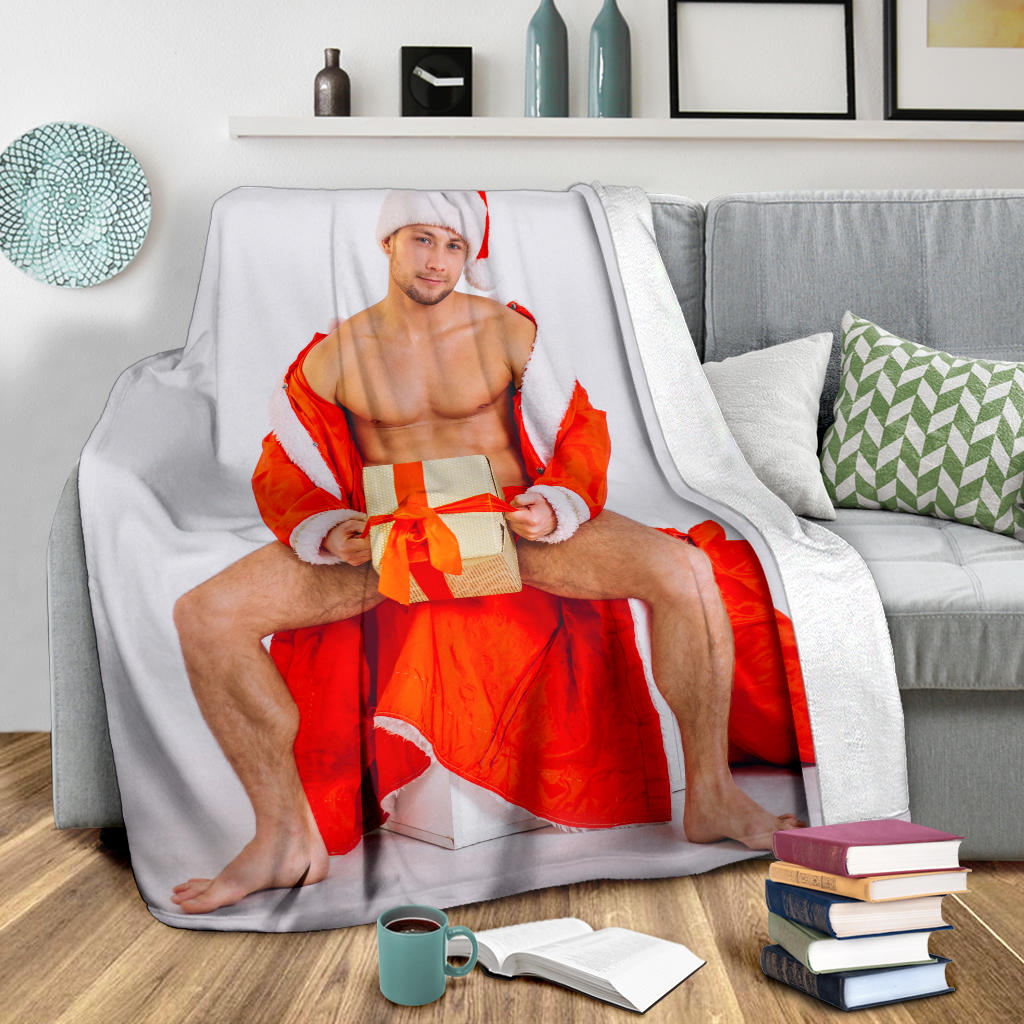 christmas man present as a gift for christmas blanket - Top Content | POD Collection | Free Shipping