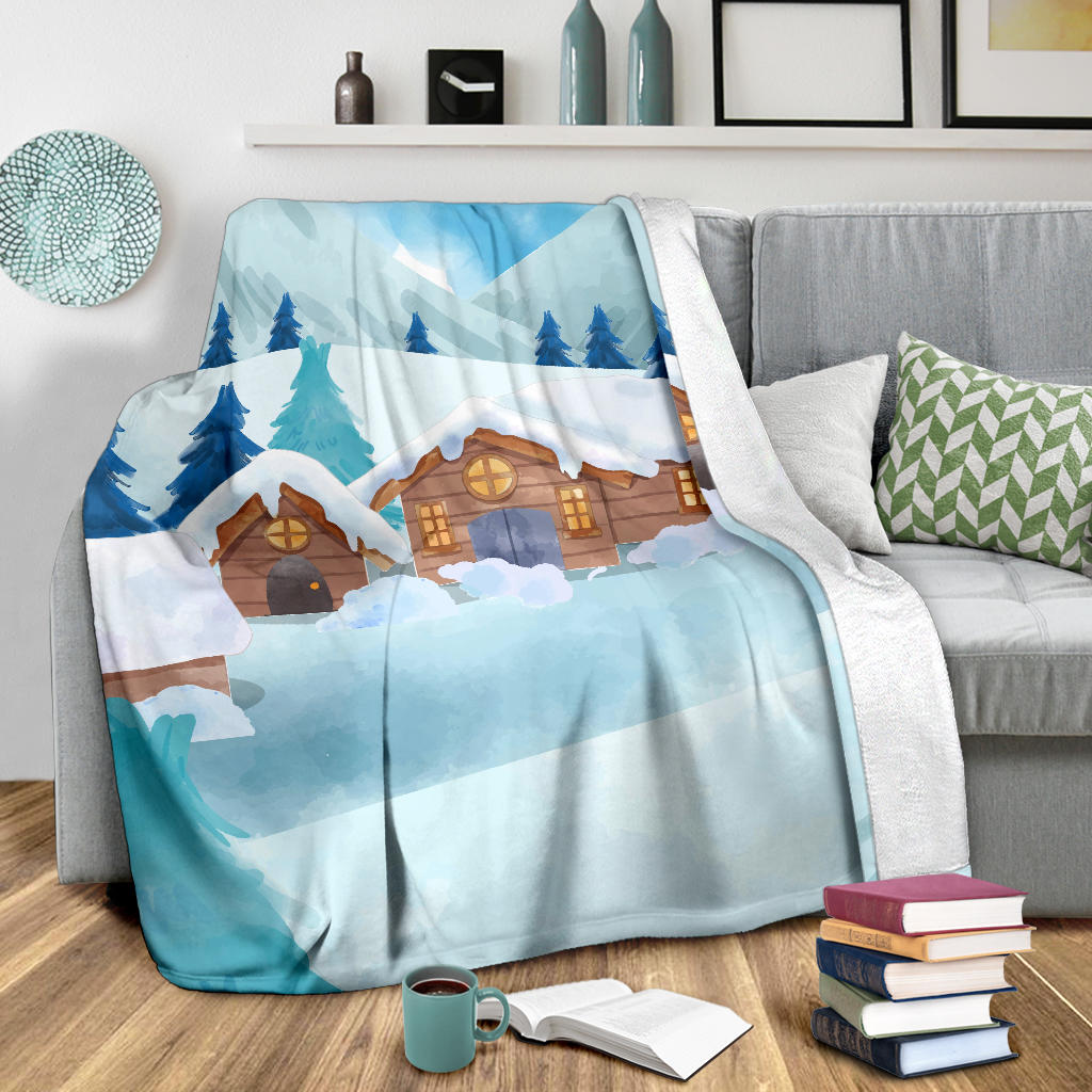 winter house nature blanket - Top Content | POD Collection | Free Shipping