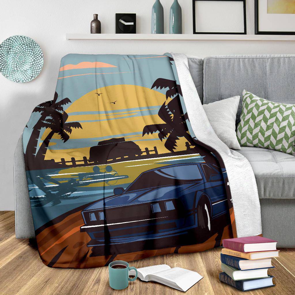 Auto Sunny Beach Vacation Premium Blanket - Top Content | POD Collection | Free Shipping