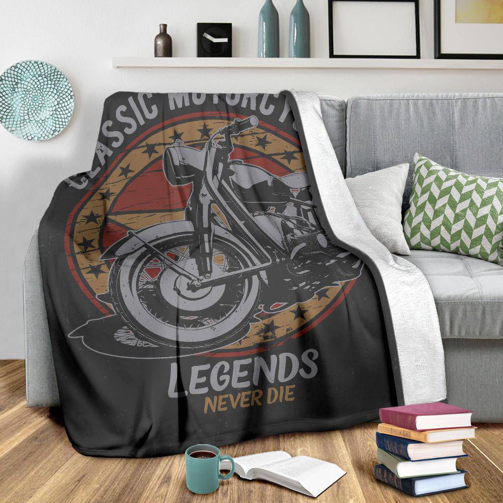 Motorcycle Retro Style Vintage Premium Blanket - Top Content | POD Collection | Free Shipping