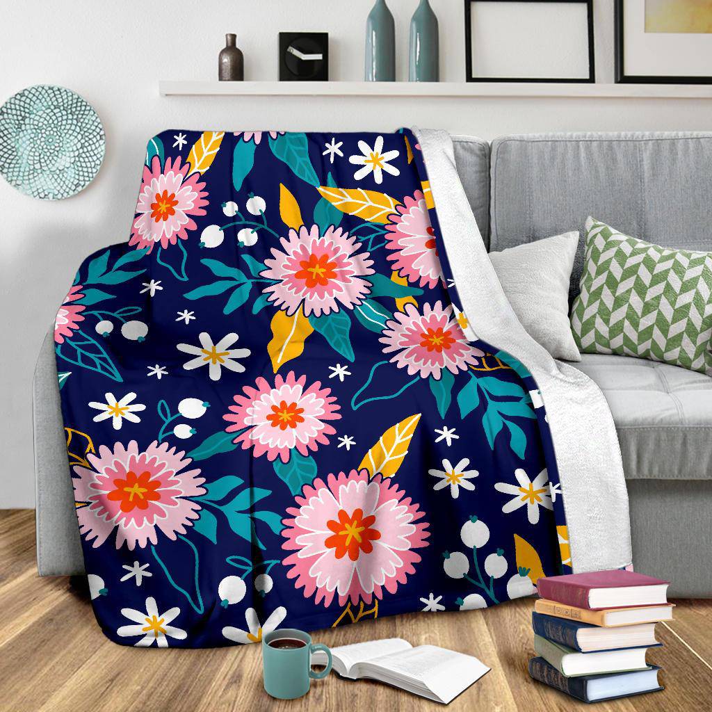 Hand Drawn Floral Plant Premium Blanket - Top Content | POD Collection | Free Shipping