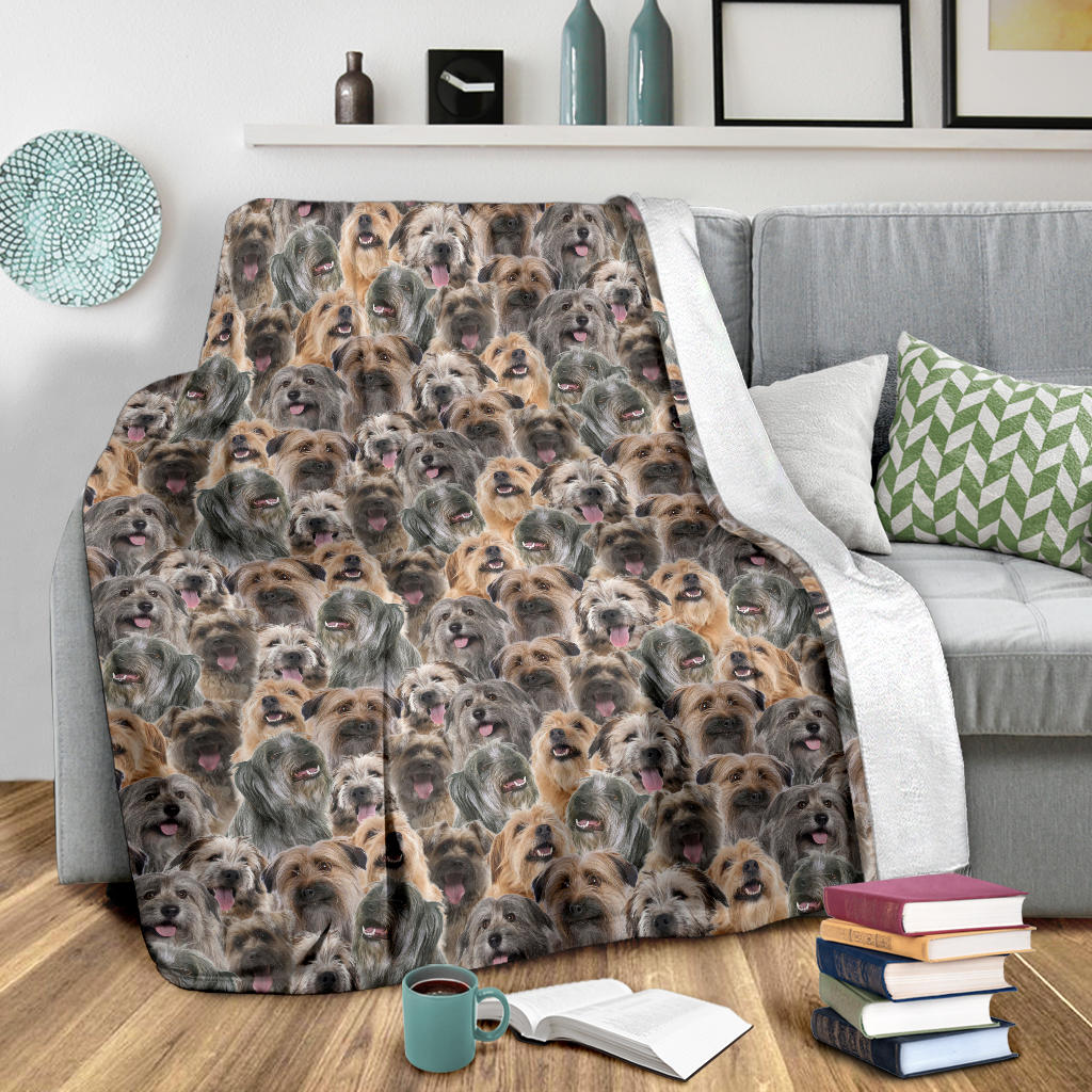 Pyrenean Shepherd Full Face Blanket