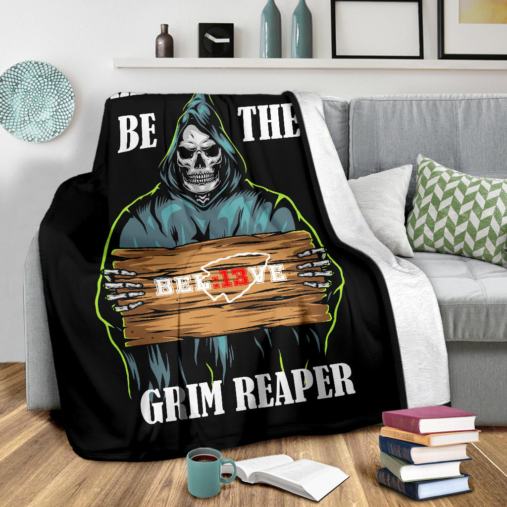 Chiefs Grim Reaper 13 Seconds Premium Blanket