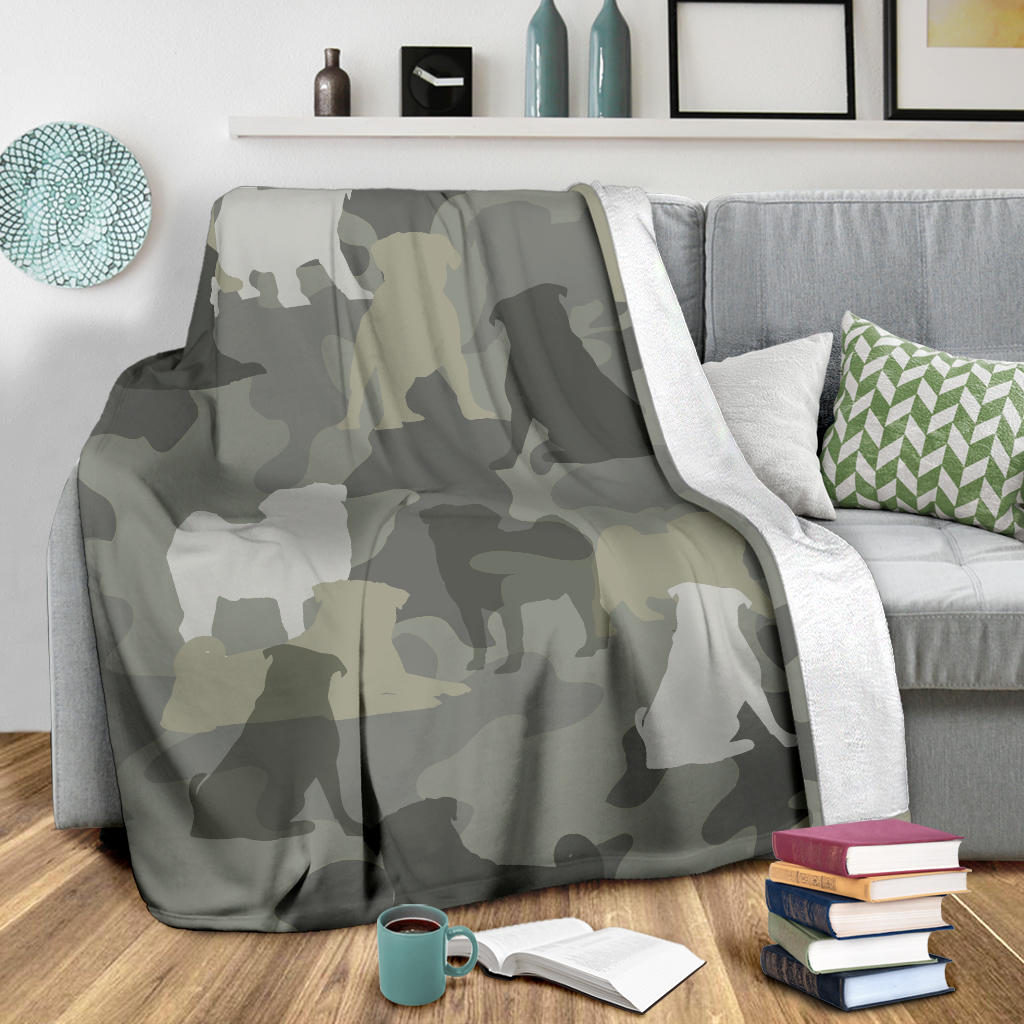 Pug Camo Blanket