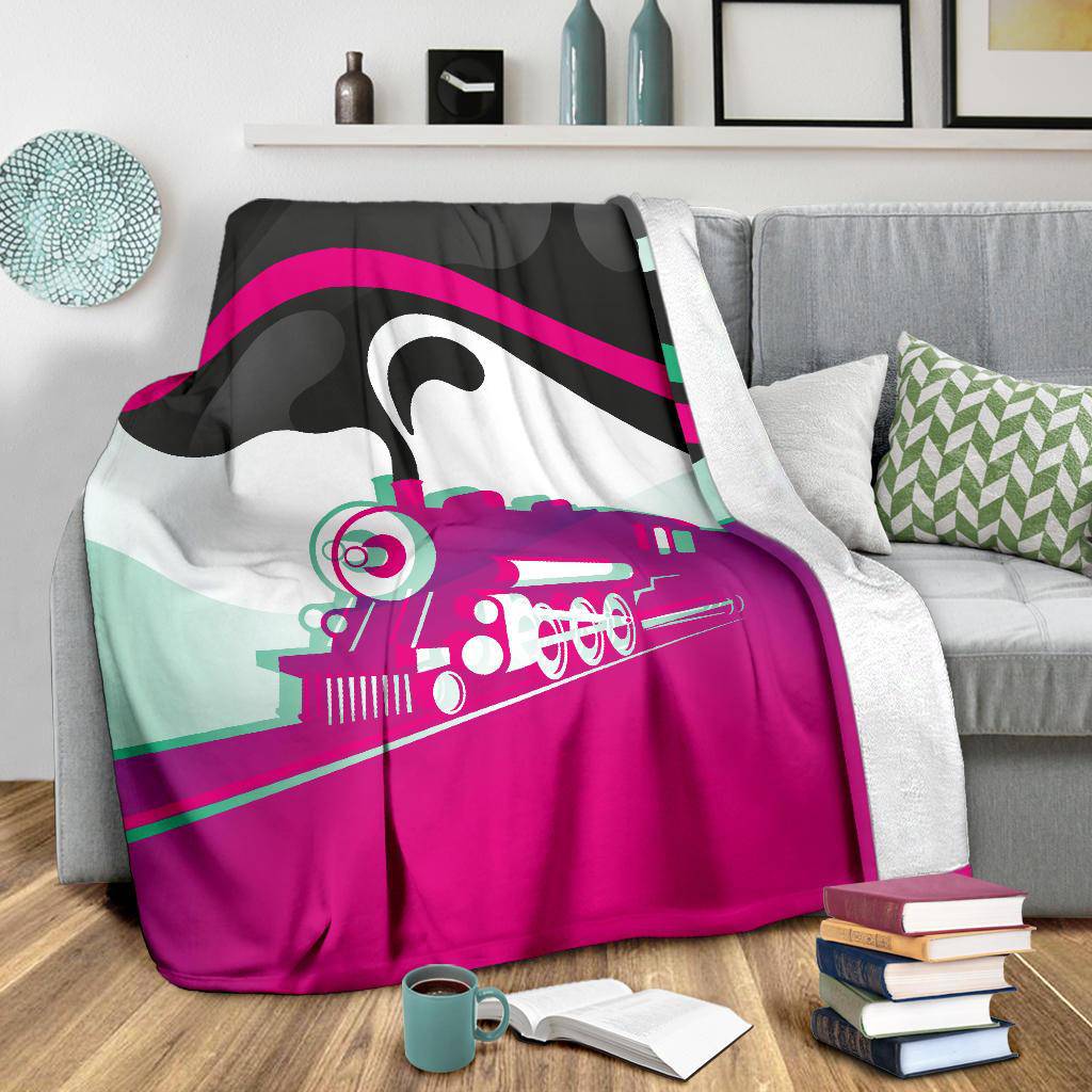 Train Colorful Abstract Art Premium Blanket - Top Content | POD Collection | Free Shipping