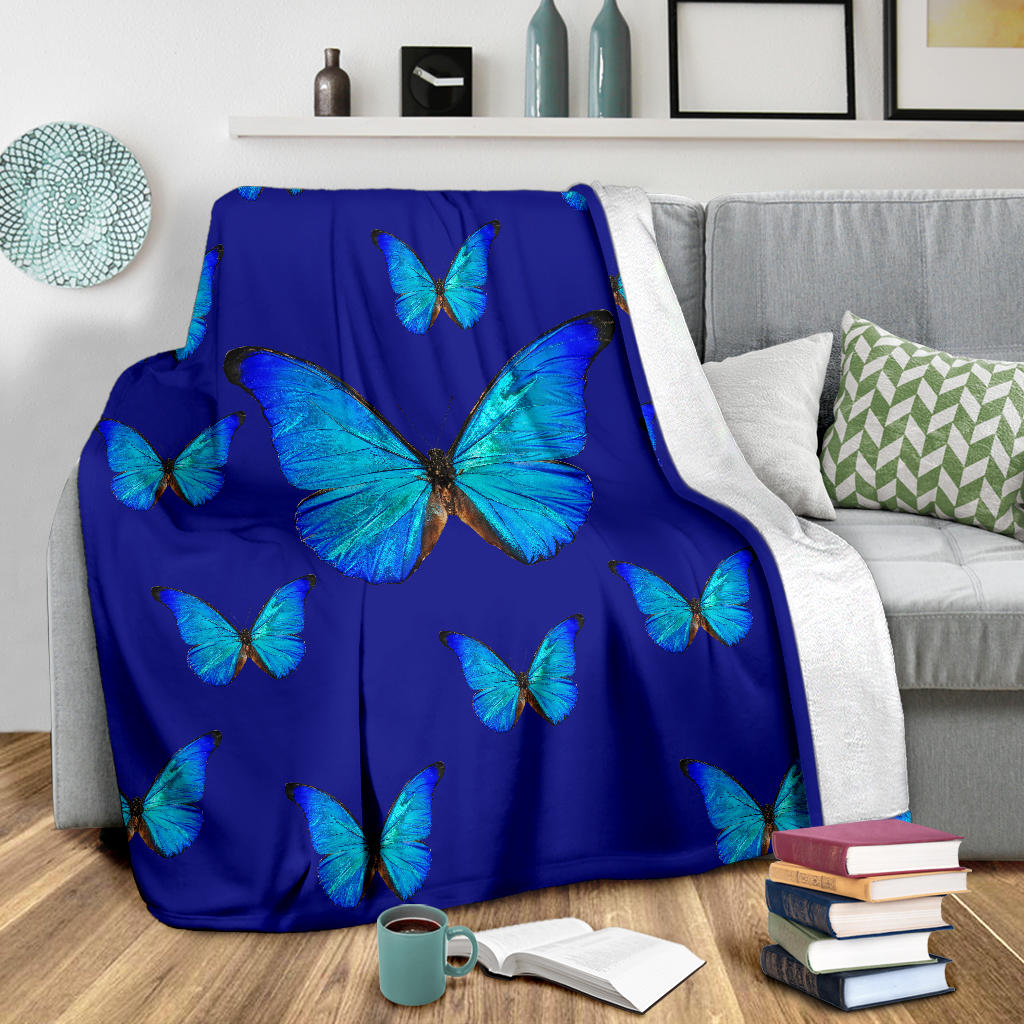 blue happy butterflies blanket - Top Content | POD Collection | Free Shipping