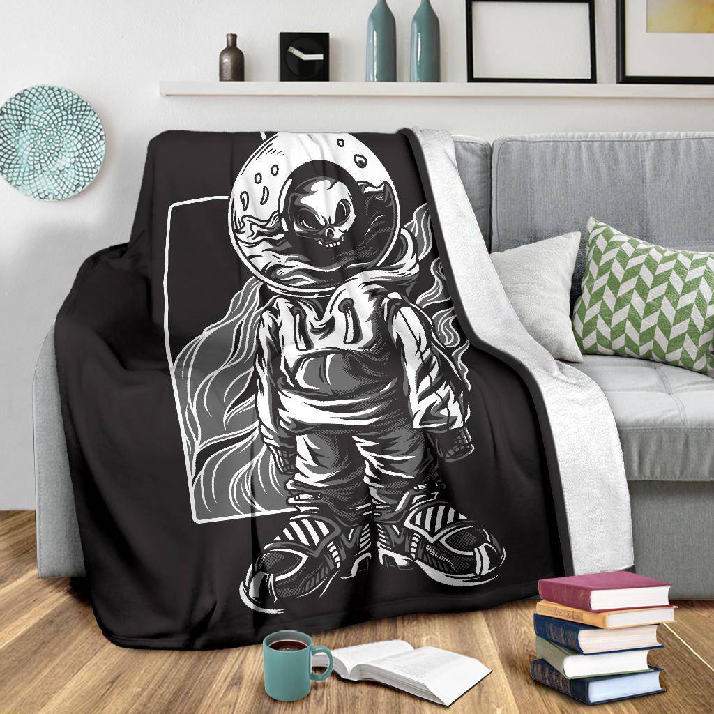 Pot Skull Head Funny Cartoon Premium Blanket - Top Content | POD Collection | Free Shipping