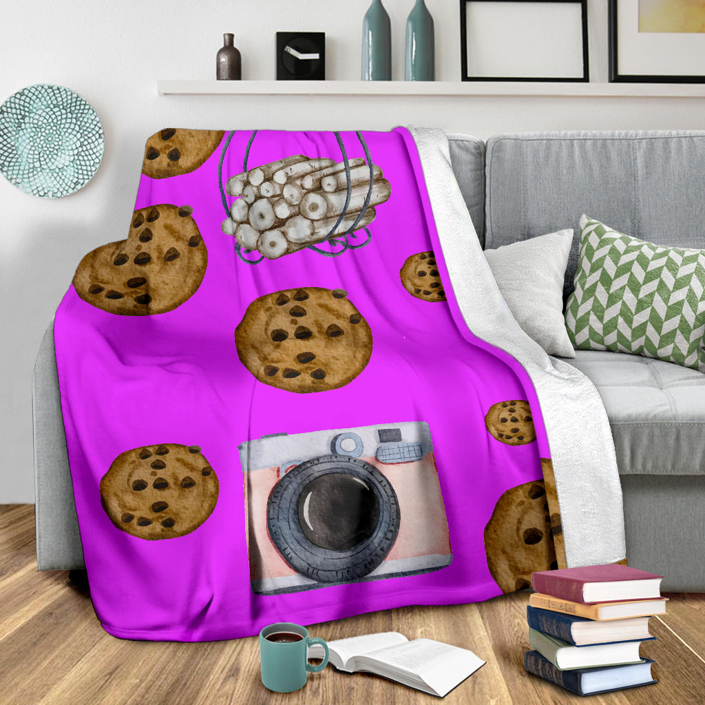 chocolate chip cookies pink blanket - Top Content | POD Collection | Free Shipping