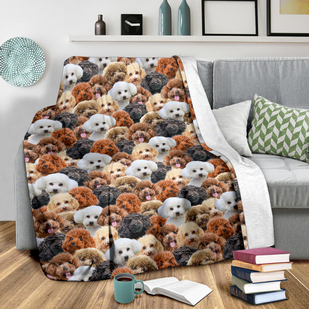 Poodle Full Face Blanket