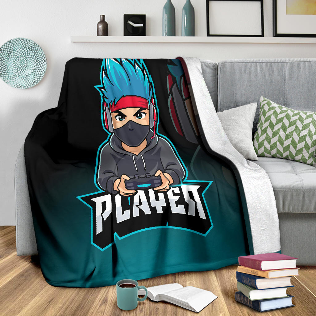 Player Blue Hair Blanket